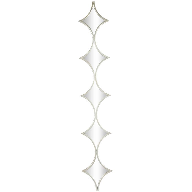 Contemporary Metal Geometric Wall Mirror with Diamond Pattern - Olivia & May, 1 of 6