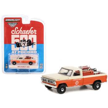 1971 Ford F-250 Truck w/Fire Equipment "Schaefer 500 at Pocono Official Truck" (1971) 1/64 Diecast Model Car by Greenlight
