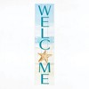 HomeRoots 11" X 47" Blue and White Coastal Welcome Solid Wood Wall Decor - 4 of 4