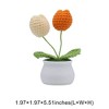 Unique Bargains Artificial Plants Hand-Knit Tulip DIY Yarn 1.97"x1.97"x5.51" 1 Pcs - 3 of 4