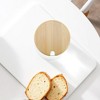 Unique Bargains Flexible with Spoon Hole Cup Cover Wood Tone 1Pc - 4 of 4