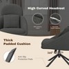 360° Swivel Accent Chair with Adjustable Rocking Function, Corduroy Upholstery & Metal Frame(Dark Grey) - 3 of 4