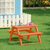 WestinTrends Malibu Outdoor Patio Kids HDPE Plastic Picnic Bench Table - 2 of 4