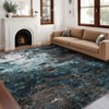Modern Area Rugs Abstract Print Accent Carpet with Non-Slip Backing - 2 of 4