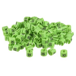 Unique Bargains Garment Color Coding Reusable Clothes Hanger Marker 100 Pcs - 1 of 4