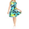 LA LEELA Women's Beachwear Swimsuit Coverups for Women Summer Swim Beach Dress Cover Ups for Swimwear Women Loose Bathing Suit 8-10 Blue, Tree - 2 of 4