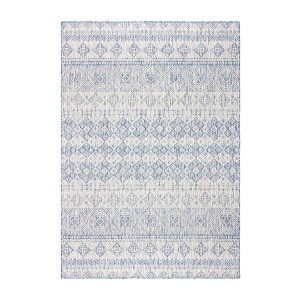 Gertmenian 5'2"x7' Tropea Darcy Rectangle Woven Indoor/Outdoor Accent Rug Blue: Machine Made, Polypropylene, Fade-Resistant - 1 of 4