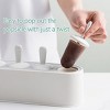 Aoibox Popsicle Mold Set 4 Pieces Homemade Silicone Popsicle Maker Easy Release Ice Cream Molds Reusable DIY Pop Molds (Green, IcyClassic Pops) - 4 of 4