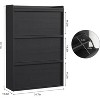 Shoe Cabinet for Entryway, Hidden Shoe Organizer Flip Drawers, Freestanding Wooden Storage Cabinet for Hallway - 2 of 4