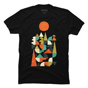 Men's Design By Humans Unfinished Landscape By radiomode T-Shirt - 1 of 2