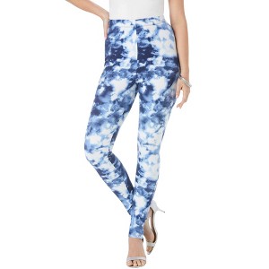 Roaman's Women's Plus Size Ankle Length Essential Stretch Legging - 1 of 4