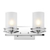 LED Light Metal/Frosted Glass Contemporary Glam Pendent Chrome - JONATHAN Y - 2 of 4