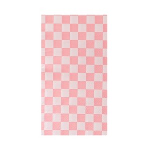 Jollity & Co. - Check It! Tickle Me Pink Guest Napkins - Pack of 16 Paper Napkins - 1 of 3