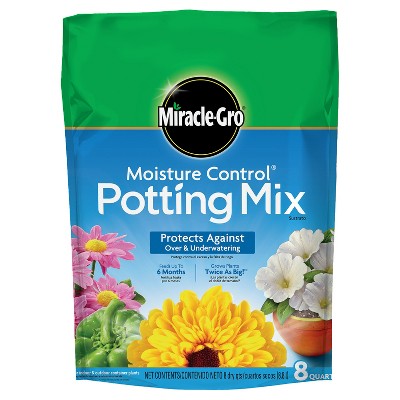 Photo 1 of 2 pack of Miracle-Gro Moisture Control Potting Mix 8qt