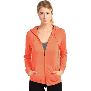 Sofra Women's Cotton Comfort Zip Up Hoodie Jersey Sweater - 1 of 3