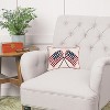C&F Home 14"  x 20" Patriotic Crossed USA American Flag Stars & Stripes Accent Throw Pillow - 2 of 4