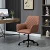 Vinsetto Mid Back Modern Home Office Chair Swivel Computer Desk Chair with Adjustable Height, Microfiber Cloth, Diamond Line Design, and Padded Armrests - 2 of 4