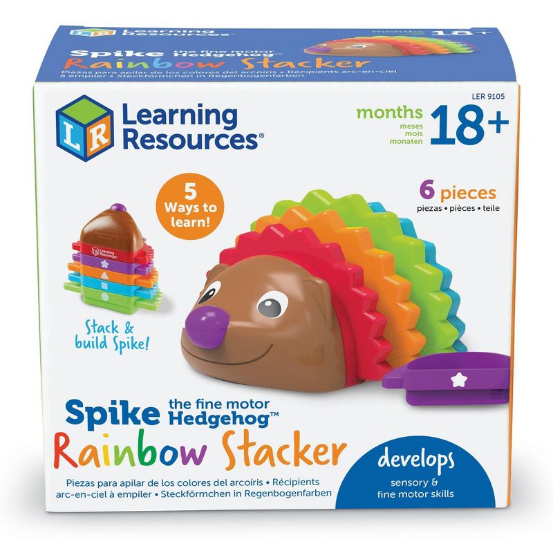 Learning Resources Spike the Fine Motor Hedgehog Rainbow Stackers, 6 of 7