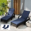 Outsunny Outdoor Lounge Chair Cushion Set of 2, Foldable Patio Chaise Lounge Cushion Set, 76" x 23" - 2 of 4