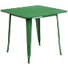 Flash Furniture Commercial Grade 31.5" Square Metal Indoor-Outdoor Table Set with 4 Arm Chairs - 3 of 4