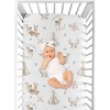Sweet Jojo Designs Girl Baby Fitted Crib Sheet Deer Floral Collection - 4 of 4