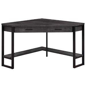 HomeRoots 42" Black Corner Computer Desk - 1 of 4