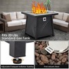 Patio 28 Inch Propane Fire Table with Lava Rock and Tabletop Lid - 4 of 4