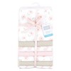 Hudson Baby Infant Girl Cotton Poly Flannel Receiving Blankets Bundle, Pink Honey Bunny, One Size - 2 of 4