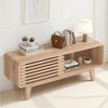 MAYEERTY 59-Inch Natural Mid-Century Modern TV Stand - Console with Storage for Living Room & Apartments - 3 of 4