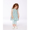 Deux par Deux Girl Flat Back Rib Capri Legging Pale Teal - 3 of 4