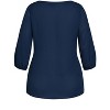 Women's Plus Size Sexy Fling Elbow Sleeve Top - navy | CITY CHIC - 4 of 4