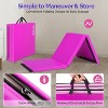 Matladin 6' Folding Tri-fold Gymnastics Gym Exercise Aerobics Mat, 6ft x 2ft x 2in PU Leather Tumbling Mats with Hook & Loop Fastener - 3 of 4