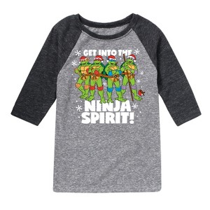 Boys' - Teenage Mutant Ninja Turtles - Get Into The Ninja Spirit Raglan Graphic T-Shirt - 1 of 4