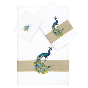 Linum Home Textiles 100% Turkish Cotton PENELOPE Embellished Towel Set - 1 of 4