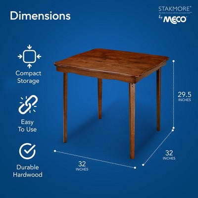 Cherry Solid Wood Scalloped Edge Folding Card Table