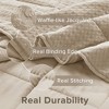 3 Pcs Waffle Weave Knit Lightweight Quilt Sets, Modern Elegant Chic Style Coverlet Set for All Season, Breathable Bed Set with Matching Shams - 4 of 4