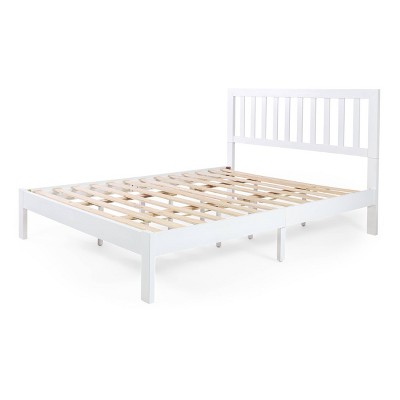 Queen Norgate Modern Farmhouse Platform Bed White - Christopher Knight ...