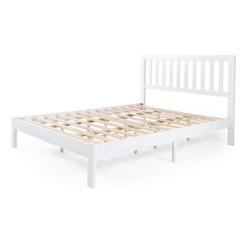 Queen Norgate Modern Farmhouse Platform Bed White - Christopher Knight 