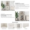 MOEPISY Tall Corner Cabinet with Doors for living room, bathroom, Dining Room or Kitchen, Wood grain beige - 4 of 4
