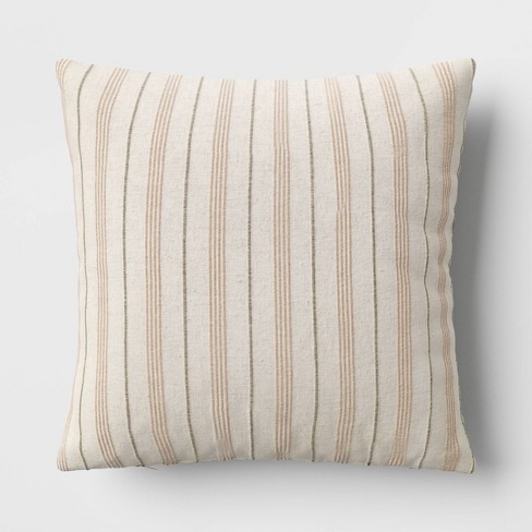 18X18 Brown Cotton Velvet Square Throw Pillow With Tassel Edge