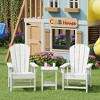 WestinTrends Malibu Kids 3-Piece Outdoor HDPE Adirondack Chairs With Square Side Table Set - 2 of 4