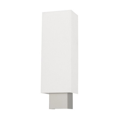 Clark Brushed Nickel 1-Light ADA Compliant Wall Sconce with Off-White Shade