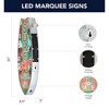 American Art Decor Metal LED Surf Shop Rentals Surf Lessons and Good Vibes Marquee Sign: Vintage Style, Vertical Display - 4 of 4
