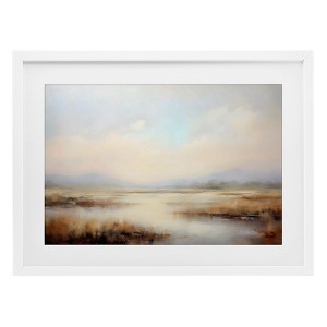 Stupell Industries Misty Wetlands Landscape Framed Print Under Glass - 1 of 4