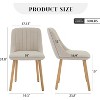 Dining Chairs Set of 2,Modern Fabric Upholstered Kitchen Side Chairs,Curved Backrest - 3 of 4