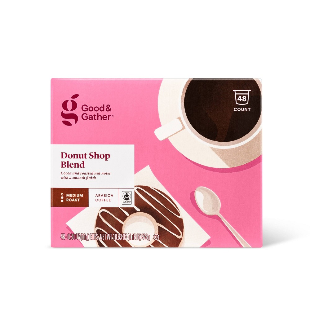 Photos - Coffee Donut Shop Medium Roast - 48ct Single Serve Pods - Good & Gather™