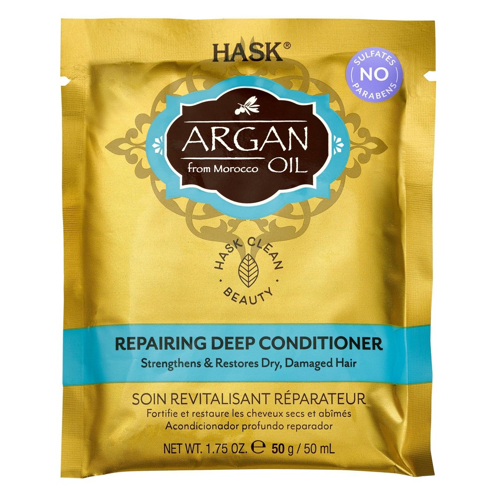 Hask Argan Oil from Morocco Repairing Deep Conditioner with Vitamin E Orange Citrus, 1.75 oz, Travel Size (12-Pack)