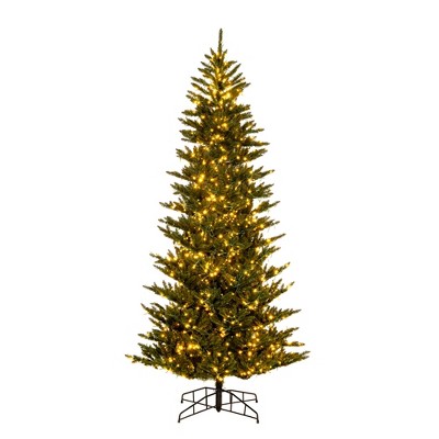 Vickerman Natural Fraser Fir Slim Artificial Christmas Tree PreLit