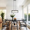 YANSUN 3-Light Matte Black Farmhouse Kitchen Island Pendant Lighting, Modern Rectangular Chandeliers for Dining Room Foyer - 2 of 4