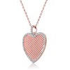 Guili Sterling Silver and Rose Gold Plated Heart Pendant Necklace for a Romantic and Elegant Touch, Perfect for Loved Ones Forever - 2 of 3